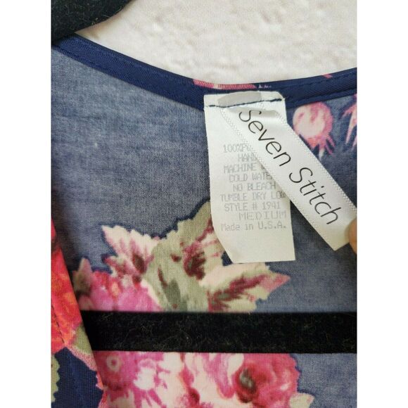 Seven Stitch Dress Medium Womans Full Length Floral Hi Low Multi Color - Picture 5 of 5